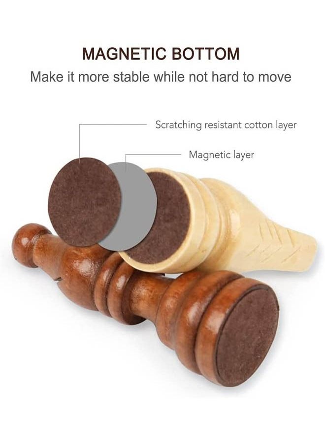 YelaJoy - Magnetic Wooden Chess Set Folding Chessboard Set with Internal Storage Travel Chessboard Game Suitable for Children and Adults - Image 1