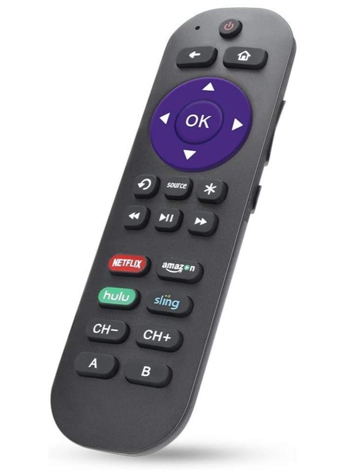 Universal Remote Control Fits for Roku Player 1 2 3 4 Premiere/+ Express/+ Ultra with 9 More Learning Keys Programmed to Control TV 