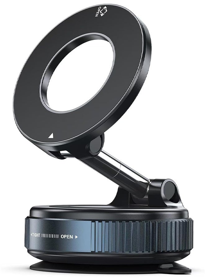 Upgraded Vacuum Magnetic Suction Cup Phone Mount  Multi-Angle Rotating HandsFree Adjustable Magnetic Car Phone Holder Magnetic Phone Holder Suitable for Car/Gym/Mirror/Smooth Surface - Image 1