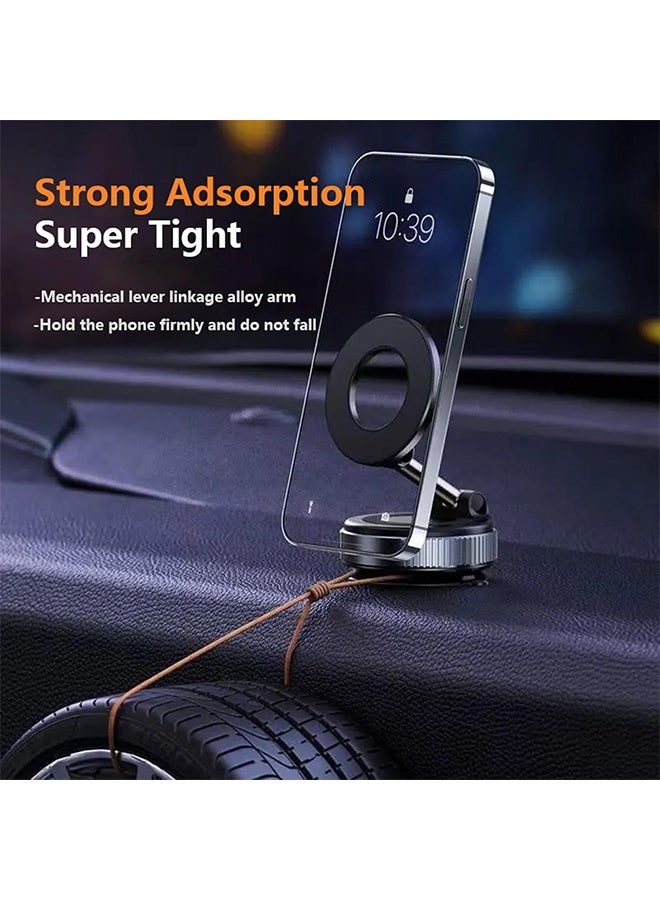 Upgraded Vacuum Magnetic Suction Cup Phone Mount  Multi-Angle Rotating HandsFree Adjustable Magnetic Car Phone Holder Magnetic Phone Holder Suitable for Car/Gym/Mirror/Smooth Surface - Image 4