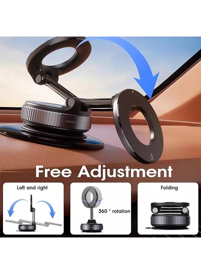 Upgraded Vacuum Magnetic Suction Cup Phone Mount  Multi-Angle Rotating HandsFree Adjustable Magnetic Car Phone Holder Magnetic Phone Holder Suitable for Car/Gym/Mirror/Smooth Surface - Image 3