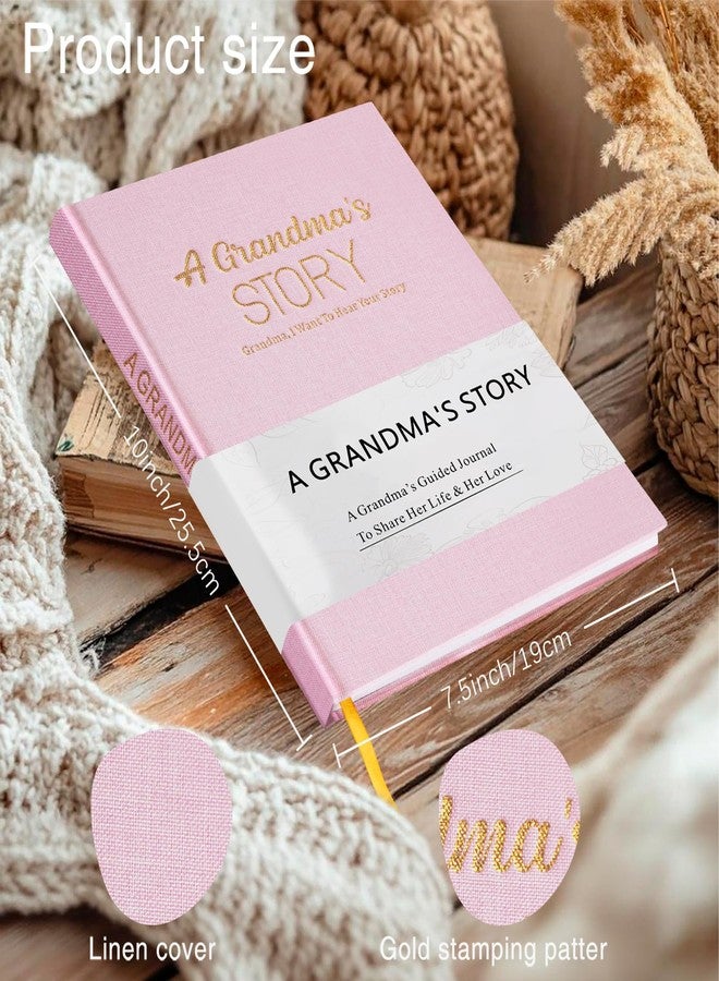 Artmag Grandma's Life Story Journal Family Keepsake Book Linen Hardcover for Grandma to Share Her Memories, with 250+ Prompt Questions Gift for Birthday Mother's Day Christmas (Pink) - Image 2