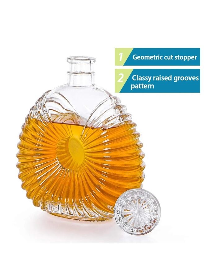 Liquor Decanter, Glass Decanter with Airtight Stopper, Decanter Bottle for Whiskey, Brandy, Scotch, Bourbon 26oz/750ml - Image 4