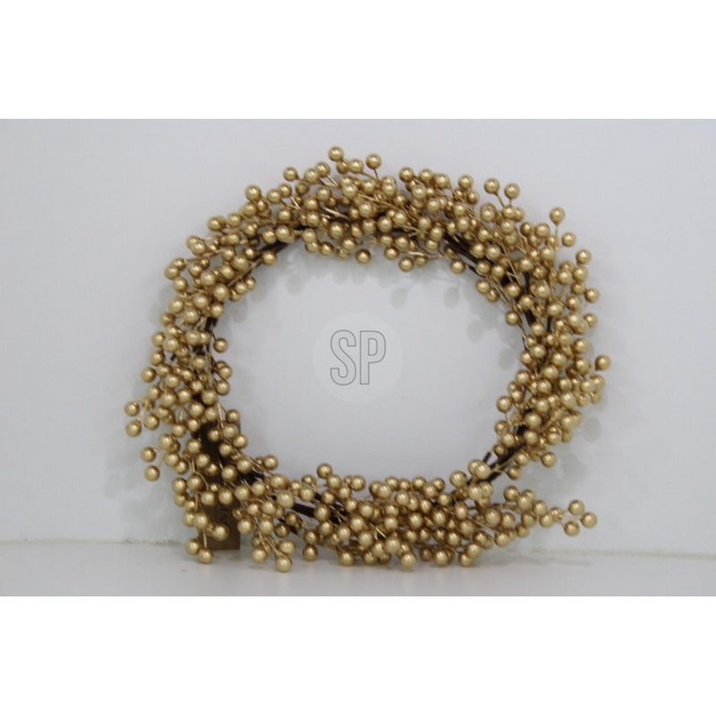 Koopman Christmas Wreath with Berries – Gold Holiday Seasonal Decoration for Door, Wall, Home & Festive Xmas Display - Image 2