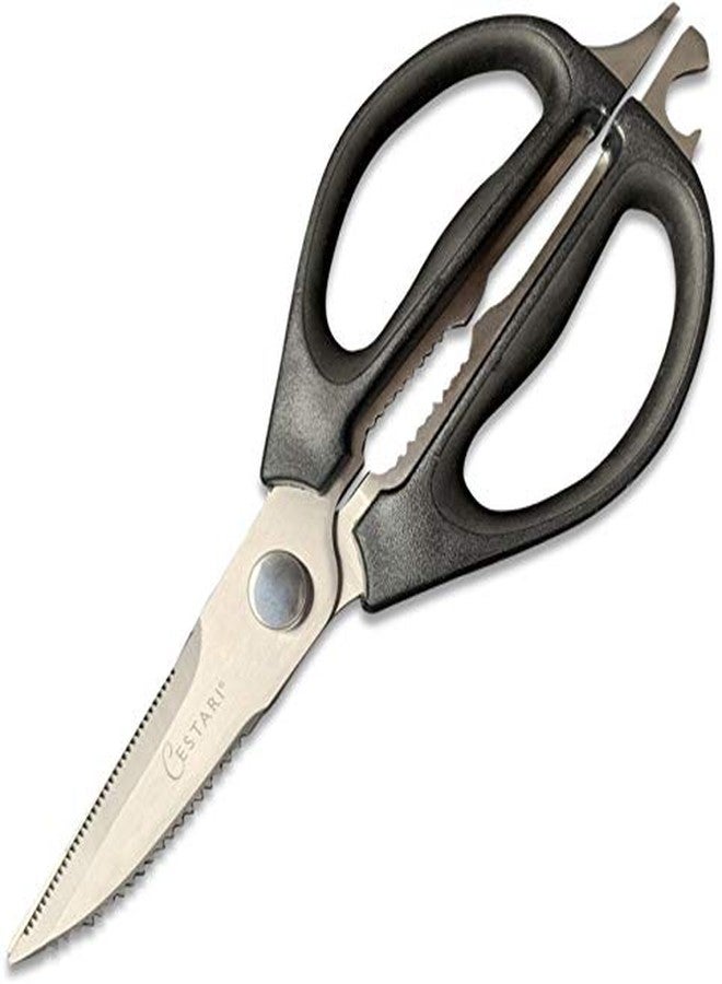 Cestari Kitchen Scissors: Heavy Duty Stainless Steel Utility Kitchen Shears for Poultry, Vegetables, Meat, Seafood, Herbs | Multi-Function Cooking Scissors with Large Black Soft Grip Handles by Cestari - Image 3