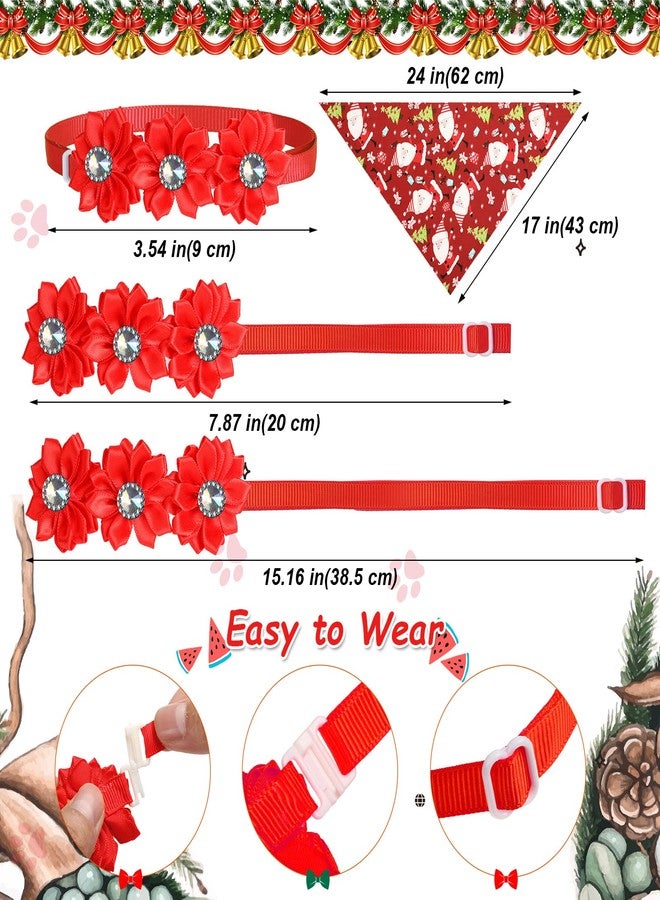 Reginary 40 Pcs Christmas Dog Bow Ties Set 26 Christmas Pet Bowties 10 Santa Snowman Necktie 4 Winter Dog Bandana Xmas Grooming Accessories for Holiday Pet Outfit Winter Gift - Image 3
