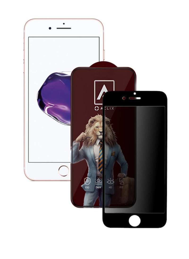 ACLIX Antistatic ESD Dustof Premium Quality High Definition Anti-Spy Privacy Tempered Glass Screen tector Designed For  iPhone 7 - Image 1
