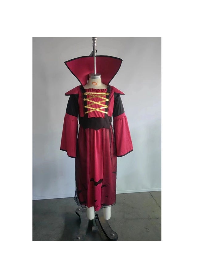 NIBEMINENT Halloween children's magic witch dress, puffy skirt, witch performance dress and dress - Image 1