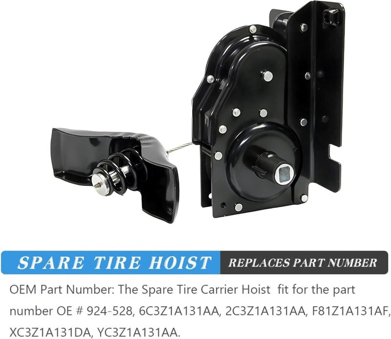 A ABIGAIL Spare Tire Hoist Spare Tire Winch Carrier Assembly Compatible with 1999-2007 Ford F250 F350 Super Duty F450 F550 Replaces 924-528, 924528, 6C3Z1A131AA, 2C3Z1A131AA, F81Z1A131AF, XC3Z1A131DA - Image 3