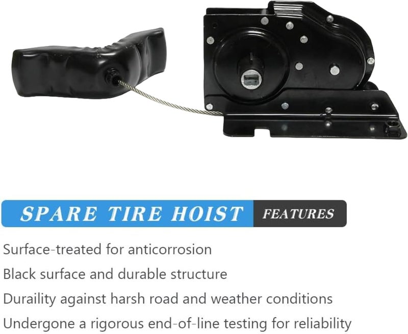 A ABIGAIL Spare Tire Hoist Spare Tire Winch Carrier Assembly Compatible with 1999-2007 Ford F250 F350 Super Duty F450 F550 Replaces 924-528, 924528, 6C3Z1A131AA, 2C3Z1A131AA, F81Z1A131AF, XC3Z1A131DA - Image 2