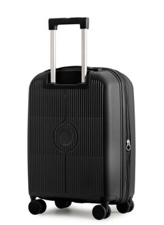 كابينبرو Unisex Expandable PP Fashion Trolley Lightweight Hard Shell Spinner luggage with 360° Degree 4 Twin Wheel and Double Zippers CP003-Black  - Image 2