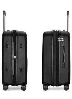 كابينبرو Unisex Expandable PP Fashion Trolley Lightweight Hard Shell Spinner luggage with 360° Degree 4 Twin Wheel and Double Zippers CP003-Black  - Image 3