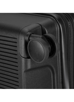 كابينبرو Unisex Expandable PP Fashion Trolley Lightweight Hard Shell Spinner luggage with 360° Degree 4 Twin Wheel and Double Zippers CP003-Black  - Image 5