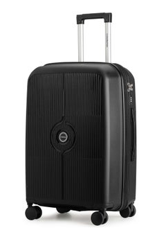 كابينبرو Unisex Expandable PP Fashion Trolley Lightweight Hard Shell Spinner luggage with 360° Degree 4 Twin Wheel and Double Zippers CP003-Black  - Image 1
