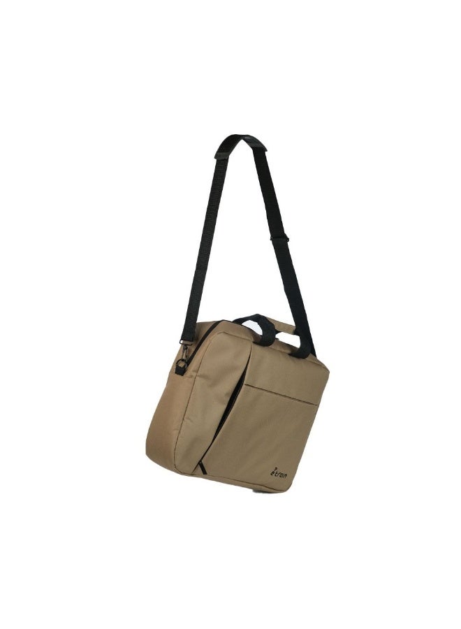 E-train (BG11N) Laptop Messenger Shoulder Bag up to 15.6" - Cafe - Image 3