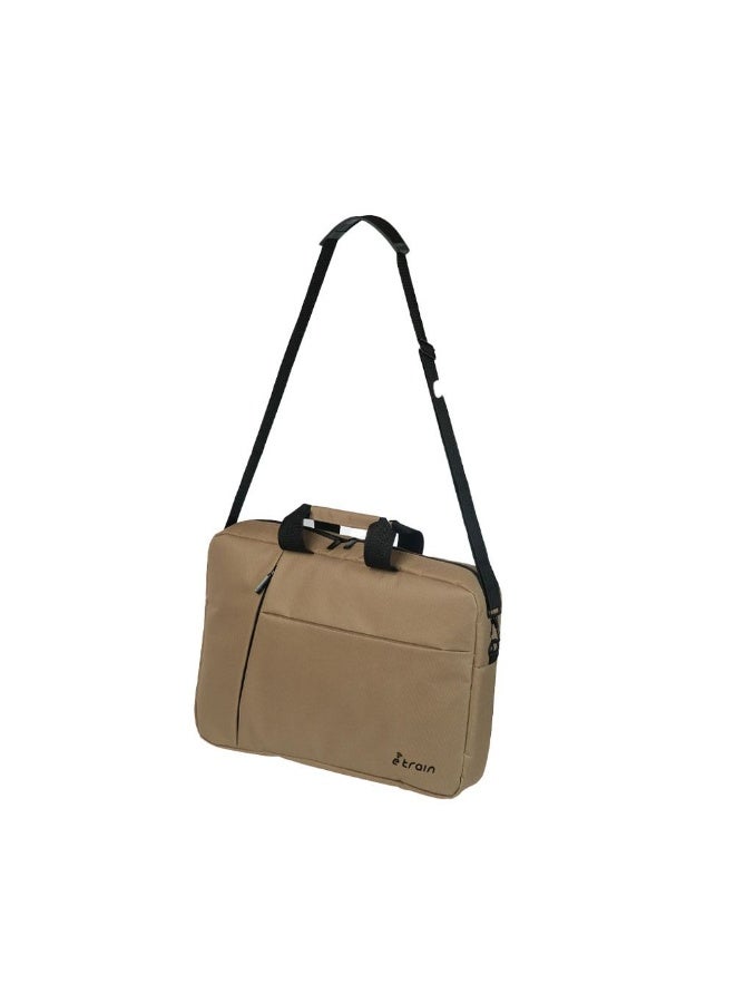 E-train (BG11N) Laptop Messenger Shoulder Bag up to 15.6" - Cafe - Image 4
