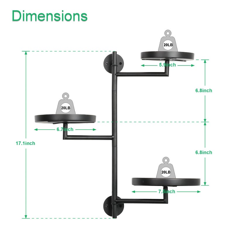 YFFSRJDJ Rotating Window Wall Plant Shelves Stand Holder, 3 Tiered Metal Floating Plant Shelf Hanger Indoor , Window Sill Gifts - Image 4