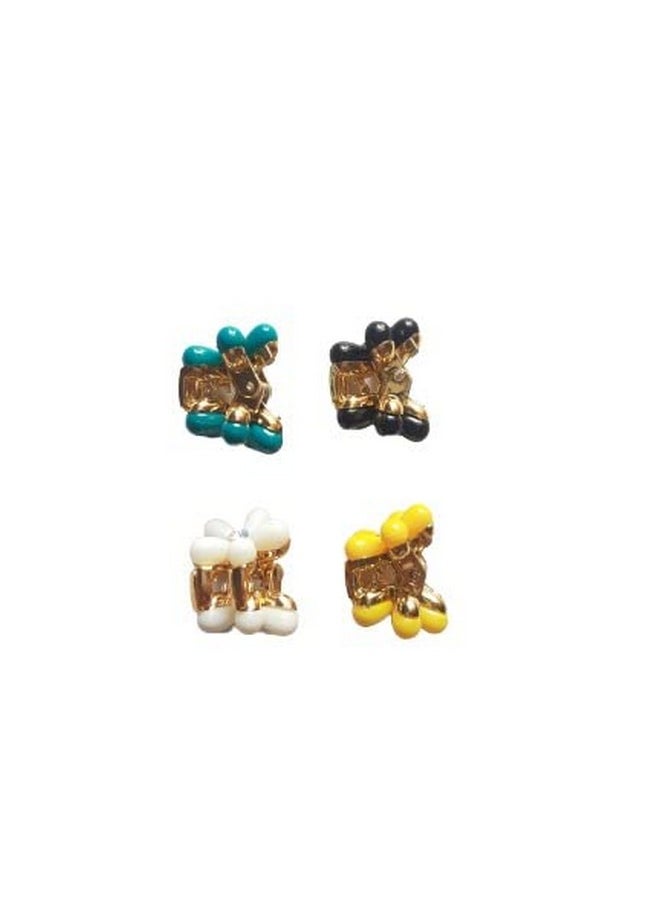 advancedestore - advancedestore Hair Clips (flower Hair Clips) multicolor, Medium, Everyday wear for Women/Girls (pack of 4)) - Image 1