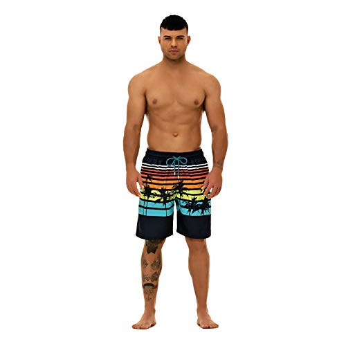 KAILUA SURF شورت سباحة كايلوا سيرف للرجال كبير وطويل، 9" بدلة استحمام مصممة للرجال - Image 2
