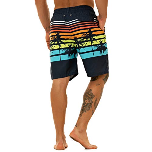 KAILUA SURF شورت سباحة كايلوا سيرف للرجال كبير وطويل، 9" بدلة استحمام مصممة للرجال - Image 4