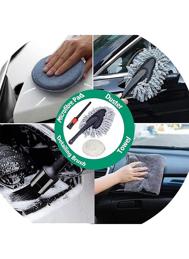 Arabest 9Pcs Car Wash Cleaning Kit, Wheel Brush for Car Alloy Wheel Tyre Brush Cleaning, Automotive Detail Brushes Rim Cleaner,Car Detailing Brush Kit for Car Interior & Exterior,Wheels Engine Cleaning  - Image 3