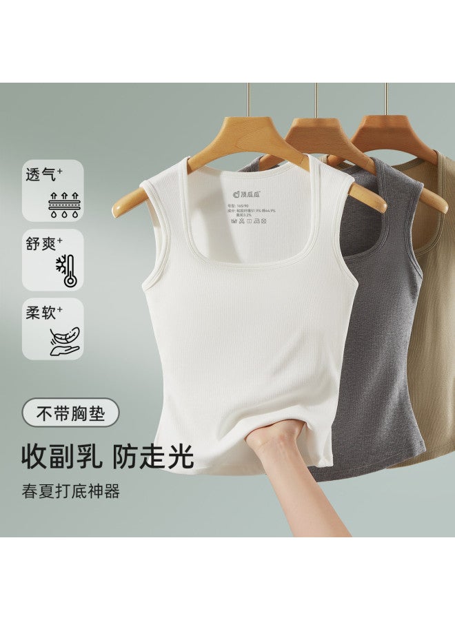 Top melon Padded Women'S Basic Camisole, Versatile High-Stretch Slimming Top Wearable As Outerwear - Image 2