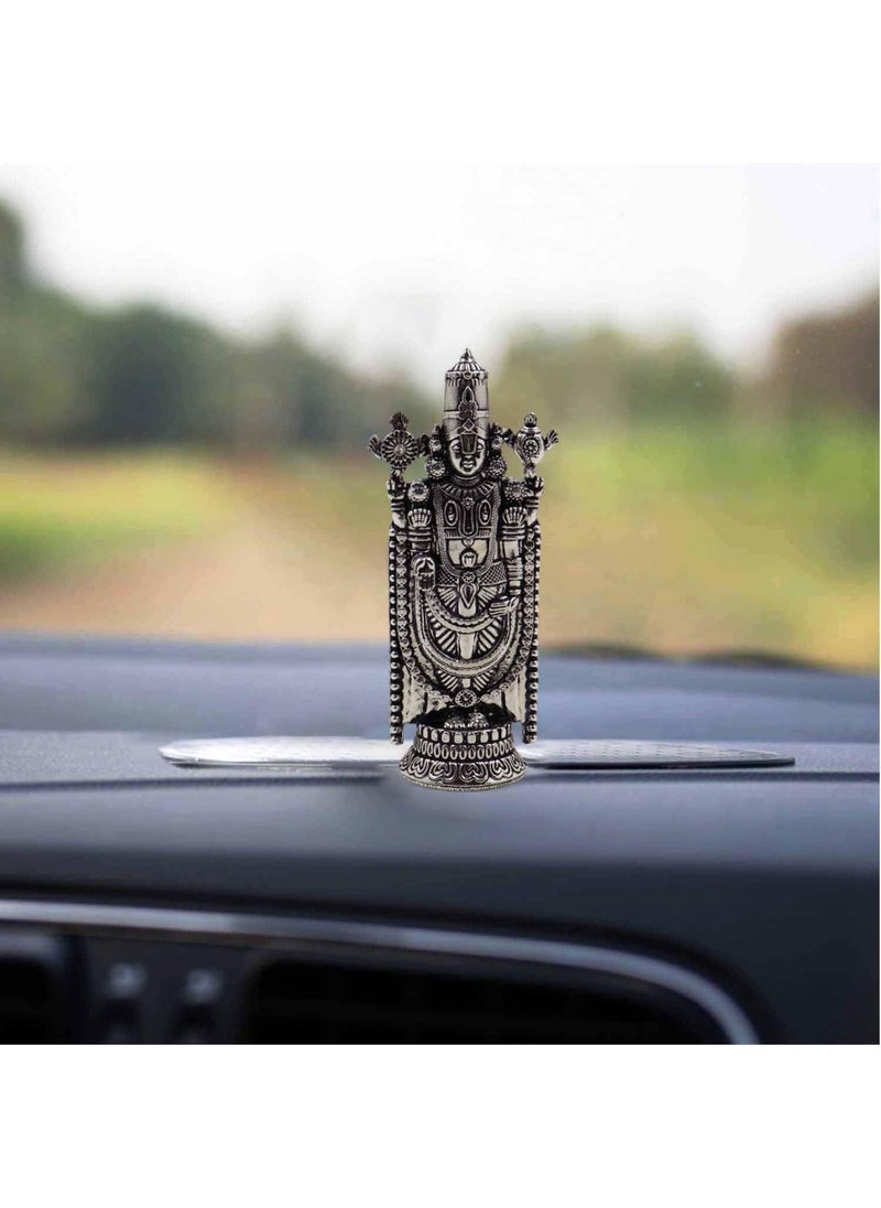 Spillbox Spillbox Car Dashboard idols Accessories Car Dashboard Interior Perfect for Gifting Decorative Showpiece for Home and Office Venkateshwara Silver 