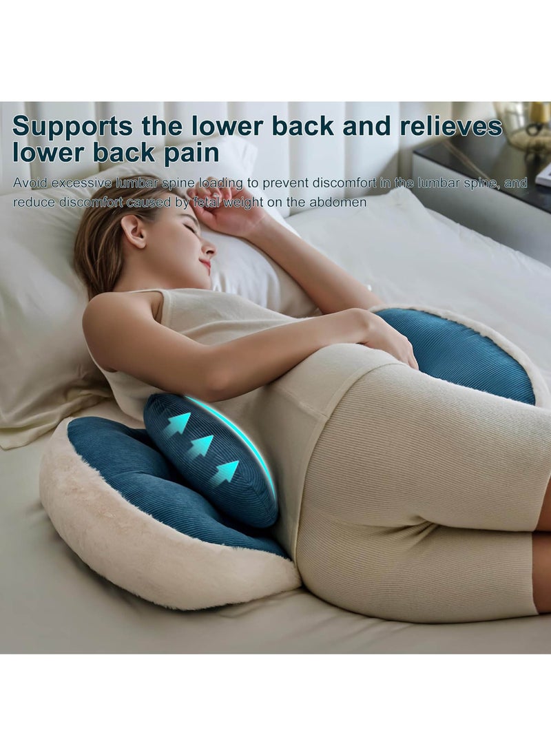 Rock Pow Pregnancy Pillow for Sleeping,Comfortable Faux Fur Luxury Maternity Pillow Support for Pregnant Women, Pregnancy Pillows with Laundry Bag, Maternity Pillows for Hip Pain  - Image 4