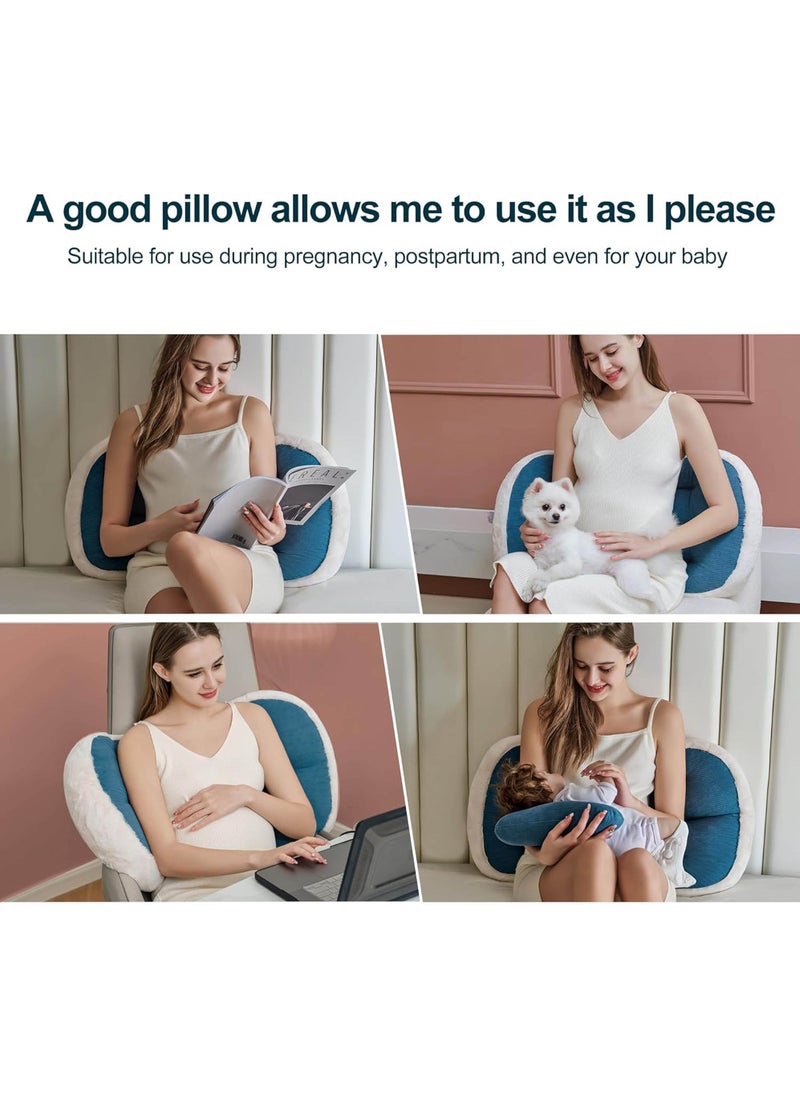 Rock Pow Pregnancy Pillow for Sleeping,Comfortable Faux Fur Luxury Maternity Pillow Support for Pregnant Women, Pregnancy Pillows with Laundry Bag, Maternity Pillows for Hip Pain  - Image 5