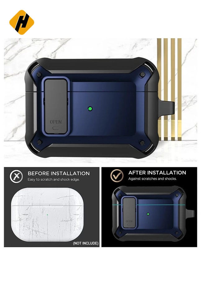 HuHa - Upgraded [Secure Lock] Armor Airpod Pro Case, [Secure Lock] Shockproof AirPods Pro Cover Cool iPod Pro Case Designed for Apple Air Pod Wireless Pro Cases for Men Women - Image 1