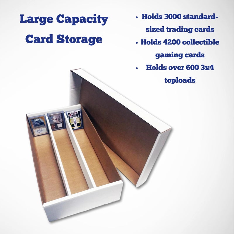 Max Protection Max Protection (10) SUPER Shoe 3-Row Storage Box (3000 Ct.) - Cardboard Storage Box - Baseball,Football, Basketball, Hockey, Nascar, Sportscards, Gaming & Trading Cards Collecting Supplies by PRO - Image 2