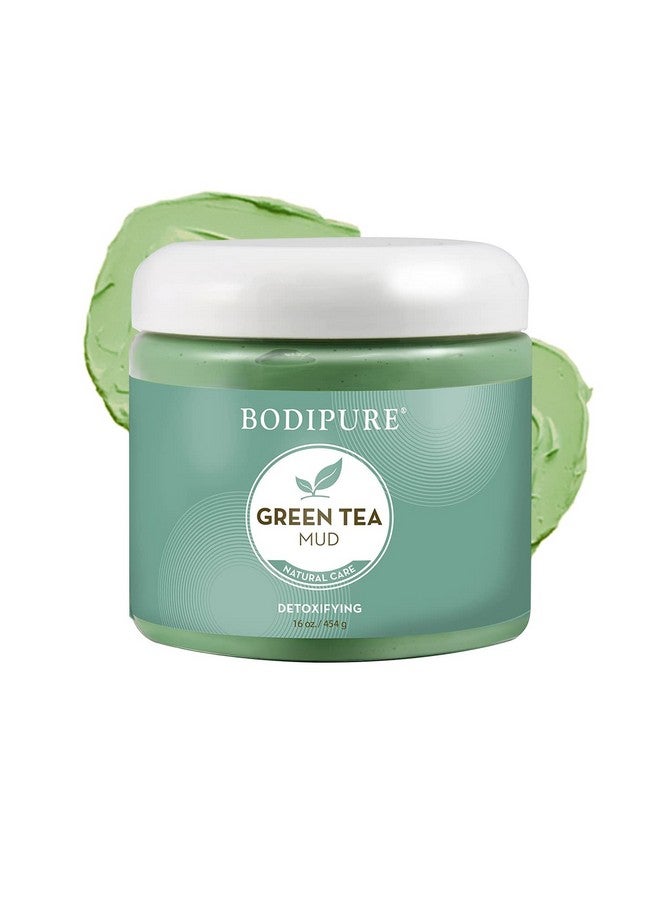 بودي بيور قناع الطين للجسم بالشاي الأخضر من بودي بيور - غني بمضادات الأكسدة القوية لمحاربة الجذور الحرة - علاج ترطيب البشرة بجودة السبا، 16 أونصة - Image 3