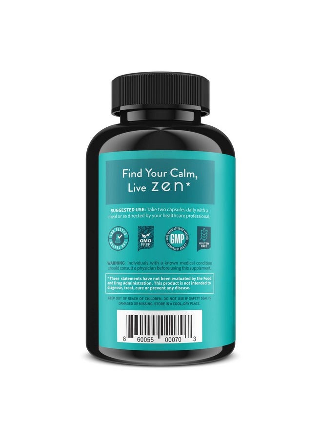 WellPath - Zen Stress Relief Supplement Calm Mood Stress & Energy Support ; Ashwagandha Root Rhodiola Rosea Lemon Balm Ltheanine ; Premium Mood Support Supplements ; Herbal Capsules 60 Ct - Image 1