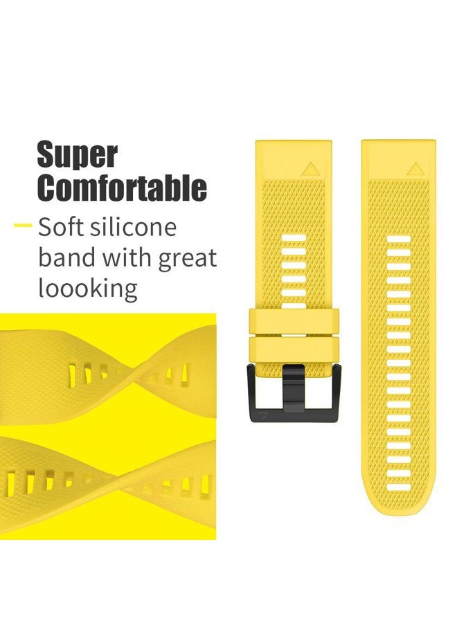 ANCOOL Compatible with Fenix 5/Fenix 6/Fenix 7 Band 22mm Width Soft Silicone Watch Strap for Fenix 5 Plus/Fenix 6 Pro/Approach S62/Quatix 6,Replacement for Forerunner 935/Quatix 5 Smartwatch Bands - Image 5