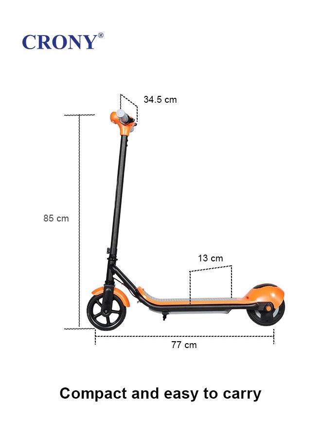 Crony ZL-E7 kids Electric Scooter LED Headlamps Bluetooth Connectivity resistant anti slip rubber Vacum tire 7kg Aluminum Alloy Frame Material load 60kg E Scooter Foldable skateboard E-Bike Brushless orange  - Image 3