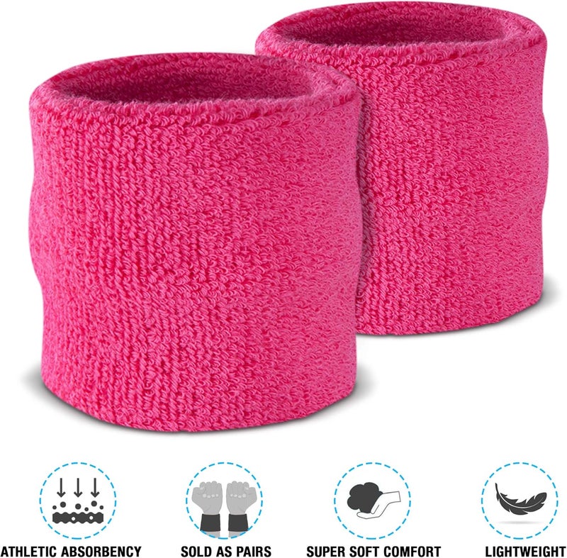 Suddora Sweatbands Set, Moisture Wicking 2 Wristbands and 1 Headband, Breathable Terry Cloth Athletic Bands for Basketball, Tennis, Yoga, Gym, Sweat Bands for Costumes and Cosplay - Image 4