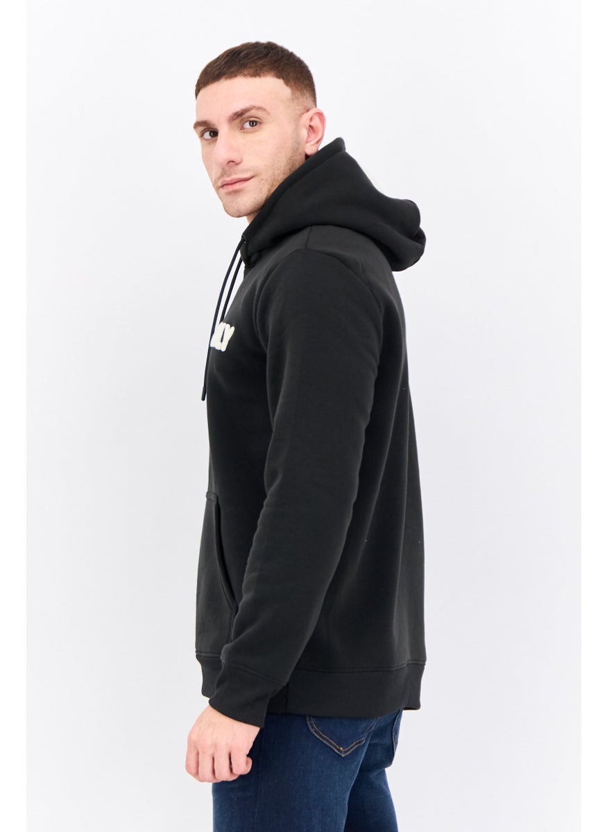 MEMBERS ONLY - Men Hooded Long Sleeves Embroidered Logo Sweatshirt, Black - Image 1