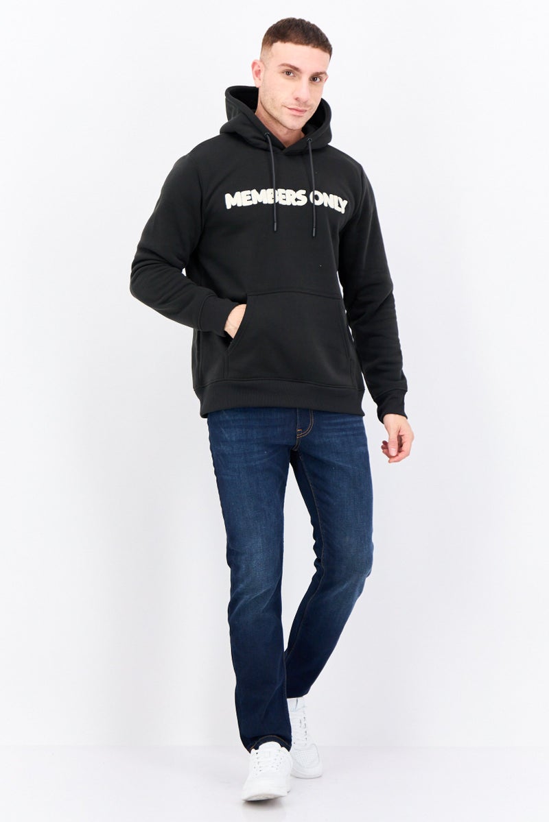 MEMBERS ONLY Men Hooded Long Sleeves Embroidered Logo Sweatshirt, Black - Image 4