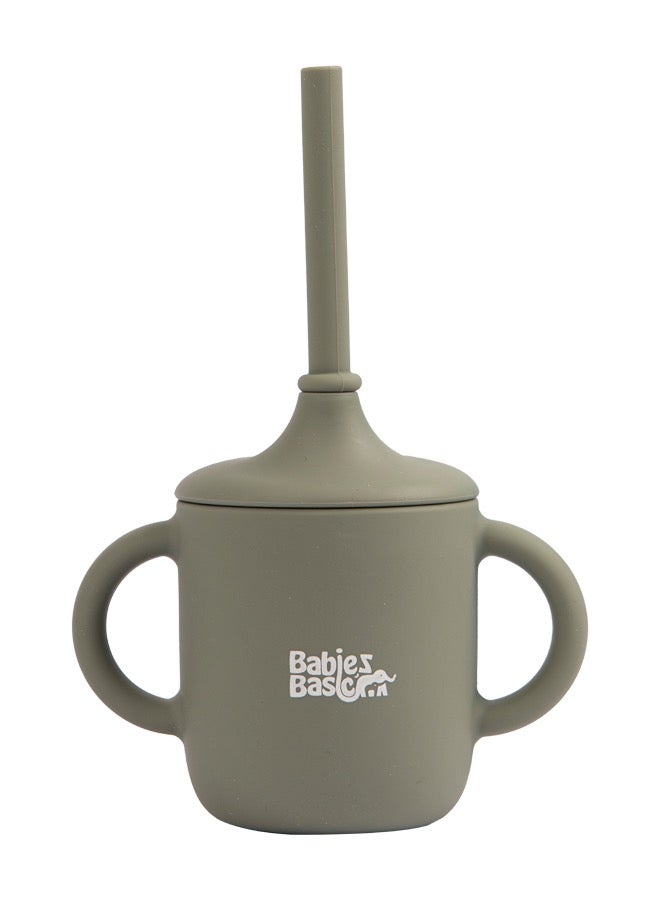 بابيز_بيسك كوب تدريب سيليكون للأطفال من المرحلة الثانية مع مقابض للأطفال - أخضر - Image 1