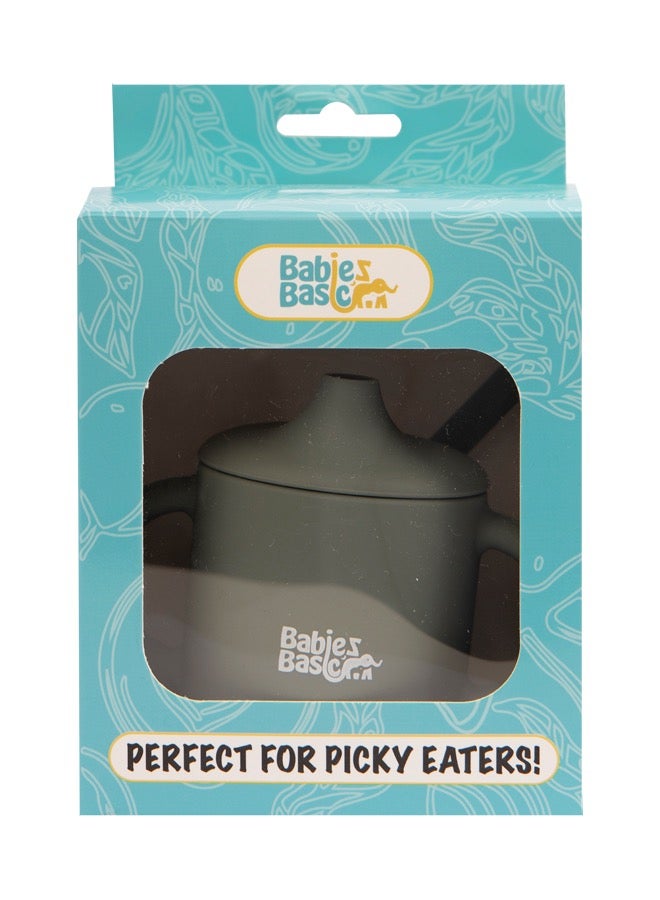 بابيز_بيسك كوب تدريب سيليكون للأطفال من المرحلة الثانية مع مقابض للأطفال - أخضر - Image 5