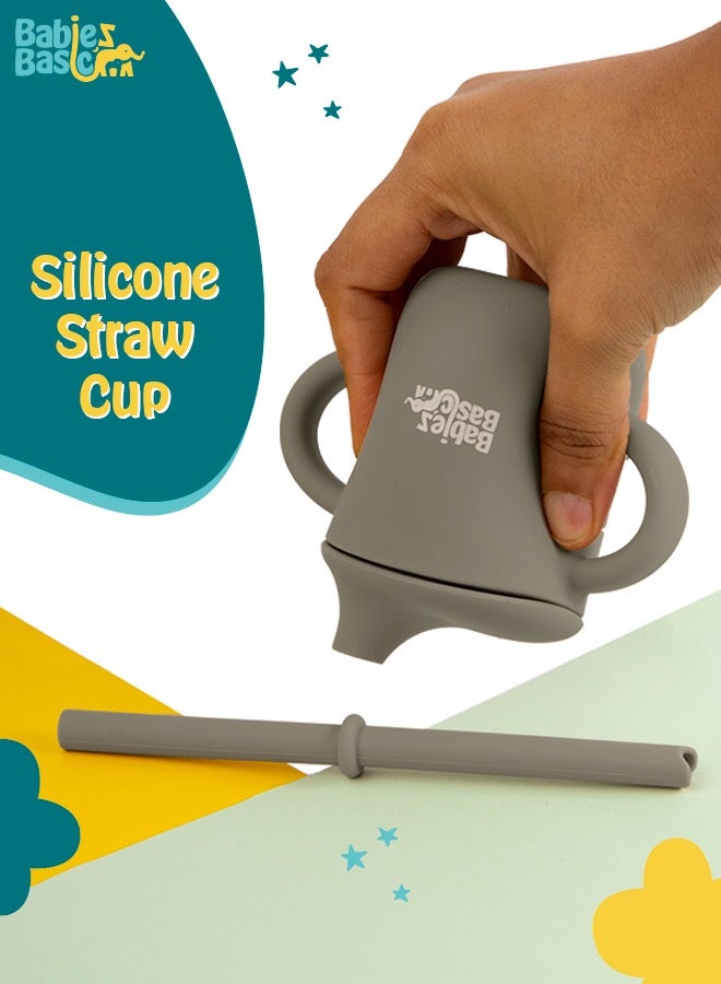 بابيز_بيسك كوب تدريب سيليكون للأطفال من المرحلة الثانية مع مقابض للأطفال - أخضر - Image 3