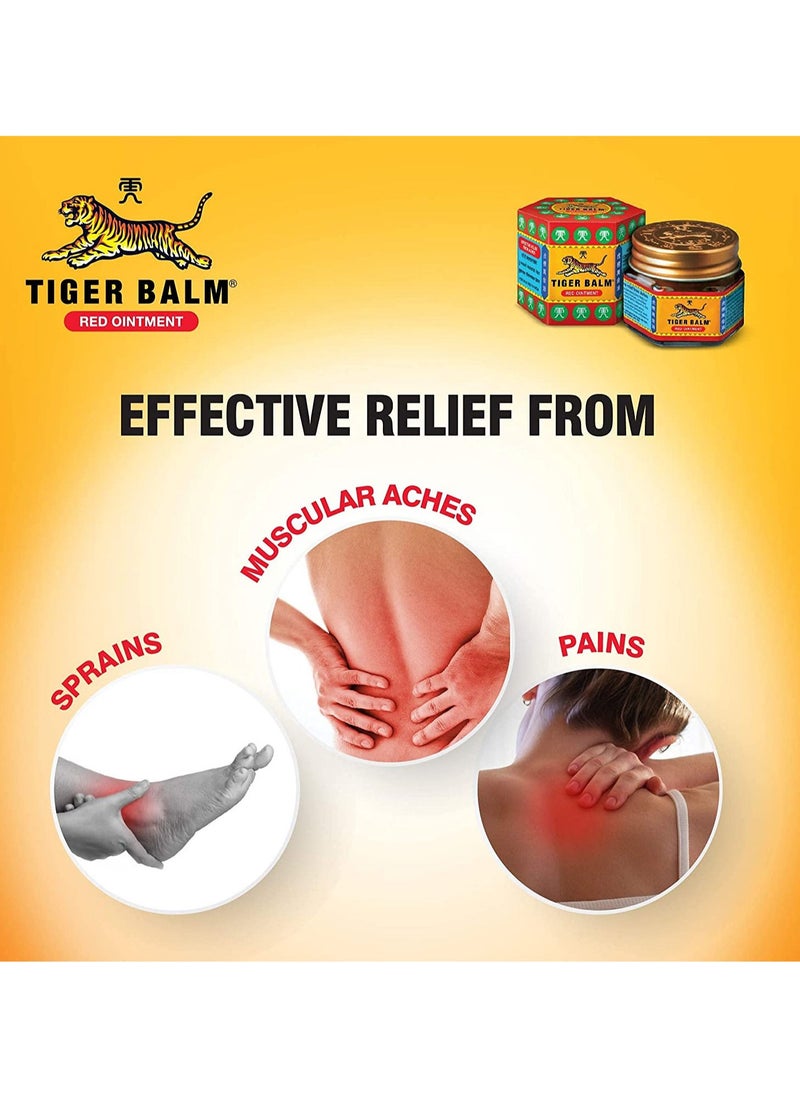 Tiger Balm - Pack Of 4 Red Ointment | 4 x 10g - Image 1