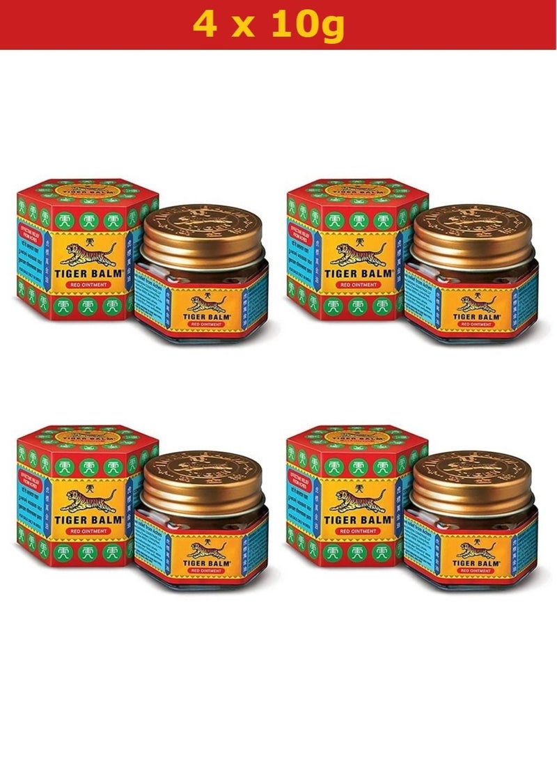 Tiger Balm Pack Of 4 Red Ointment | 4 x 10g - Image 5