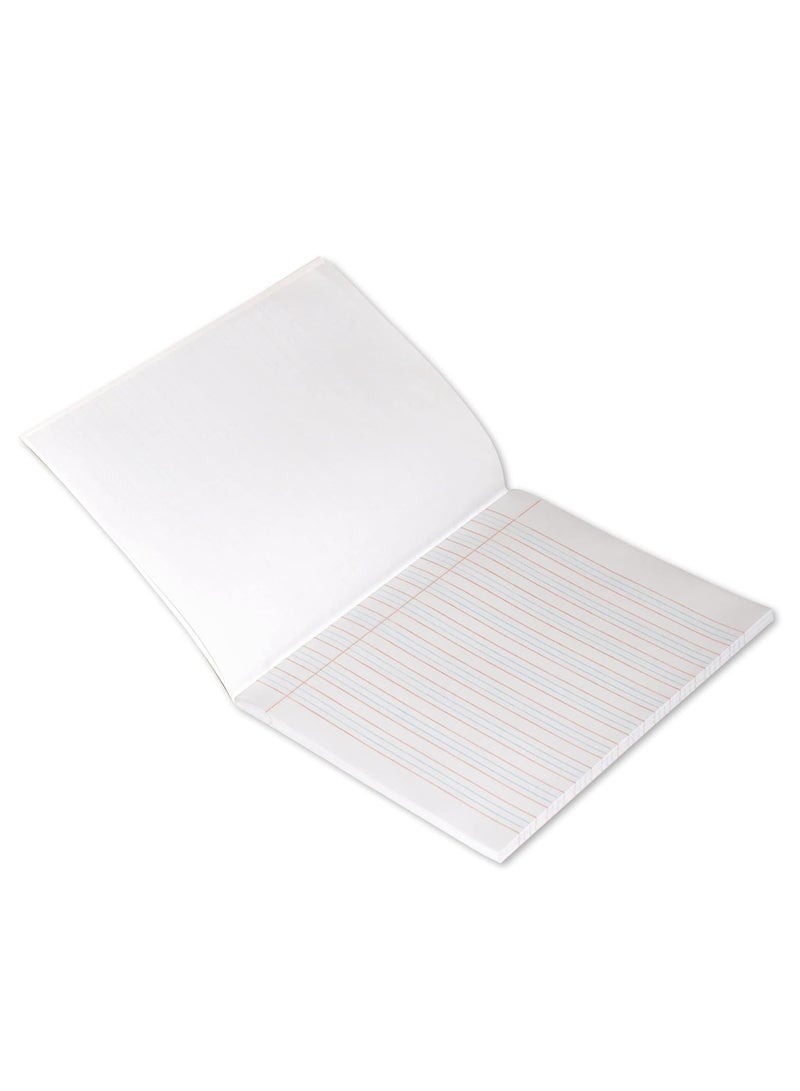 FIS Exercise Book, Size 165x210mm, 80 Sheets, 160 Pages, 4 Line with Left Margin & 1 Side Plain, Packet of 12 Pieces, Neon Orange Cover-FSEB4LP160N - Image 2