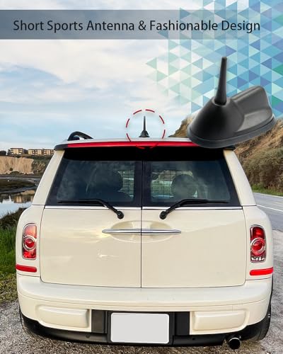 eosorssa Large Type Roof Antenna Mount Base with Rubber Gasket&Short Sport Antenna Fit for Mini Cooper/Cooper S Clubman R55 2008-2015,Fit for Mini Cooper/Cooper S Hatchback R56 2007-2013 - Image 5