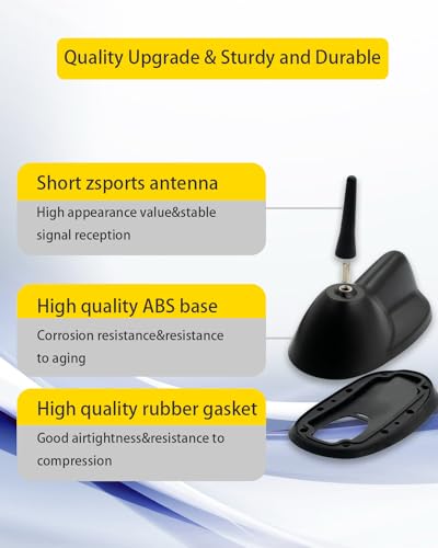 eosorssa Large Type Roof Antenna Mount Base with Rubber Gasket&Short Sport Antenna Fit for Mini Cooper/Cooper S Clubman R55 2008-2015,Fit for Mini Cooper/Cooper S Hatchback R56 2007-2013 - Image 4