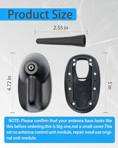 eosorssa Large Type Roof Antenna Mount Base with Rubber Gasket&Short Sport Antenna Fit for Mini Cooper/Cooper S Clubman R55 2008-2015,Fit for Mini Cooper/Cooper S Hatchback R56 2007-2013 - Image 2
