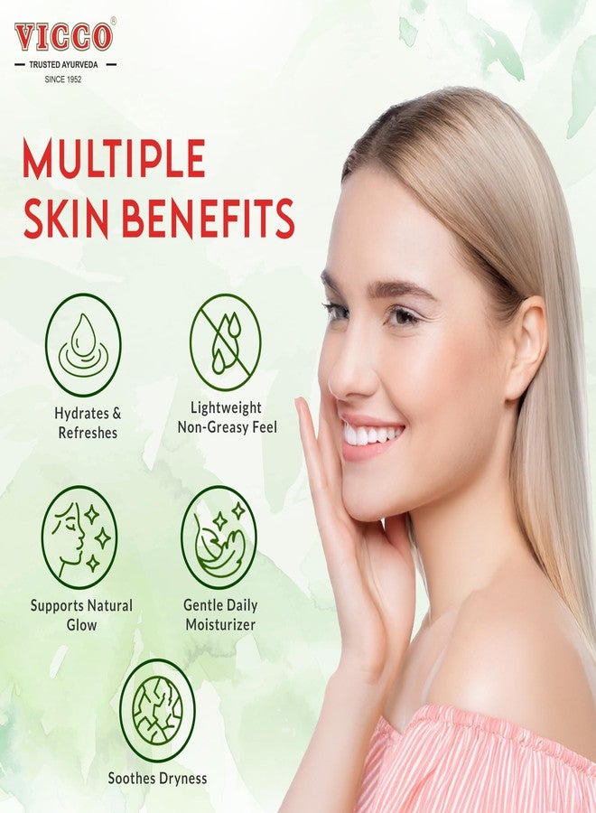 Vicco Turmeric Aloe Vera Skin Cream – Natural Face Moisturizer with Turmeric & Aloe Vera, Ayurvedic Inspired Skincare for Everyday Use, 2.82 oz Tube (Pack of 2) - Image 3