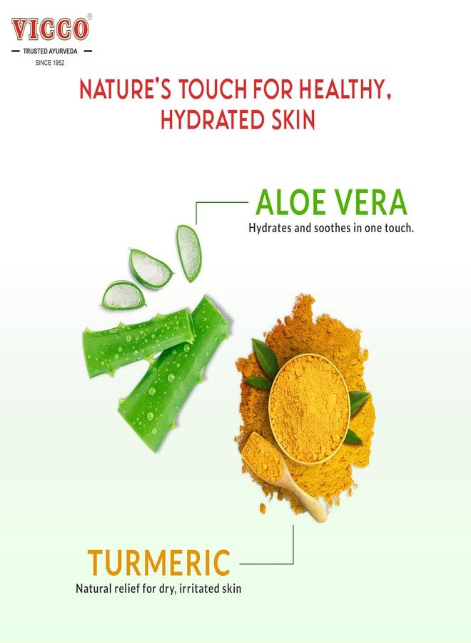 Vicco Turmeric Aloe Vera Skin Cream – Natural Face Moisturizer with Turmeric & Aloe Vera, Ayurvedic Inspired Skincare for Everyday Use, 2.82 oz Tube (Pack of 2) - Image 2