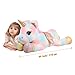 FFxiong 44 Inch Giant Color Unicorn Stuffed Animal Pillow Cute Soft Big Unicorn with Rainbow Wings Large Plush Toy Gifts for Girlfriend Girl Boy Kids Christmas Birthday Valentines - Image 4